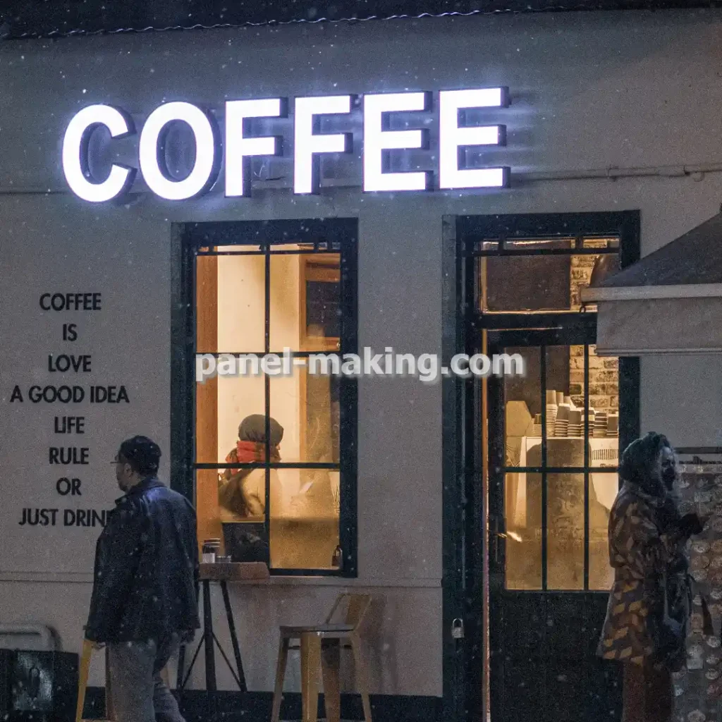 ساخت تابلو تبلیغاتی با نورپردازی مخفی در شمال تهران